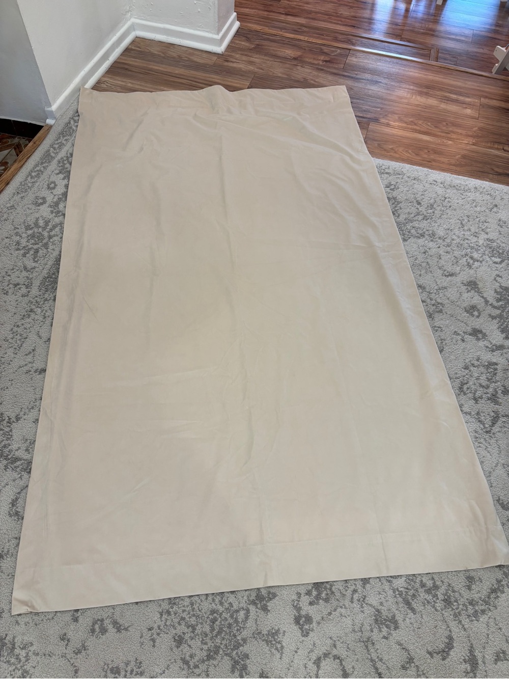 HPD Heritage Plush Velvet Curtain Au Lait Creme 50”W x 84”L